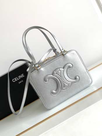 Celine folded cube in silver 20x15x13cm