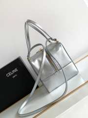 Celine folded cube in silver 20x15x13cm - 6