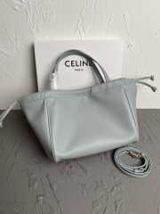 Celine Mini Cuir Cabas Tote Bag In Gray 22x17x15 - 5