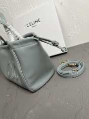 Celine Mini Cuir Cabas Tote Bag In Gray 22x17x15 - 3