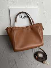 Celine Mini Cuir Cabas Tote Bag In Brown 22x17x15 - 5