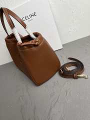 Celine Mini Cuir Cabas Tote Bag In Brown 22x17x15 - 3