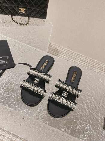 Chanel Bing Bing Slippers 2023 In Black