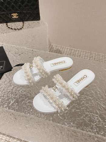 Chanel Bing Bing Slippers 2023 In White