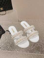 Chanel Bing Bing Slippers 2023 In White - 4