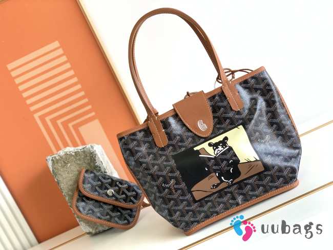 Goyard mini tote bag in brown 20x20x10cm - 1