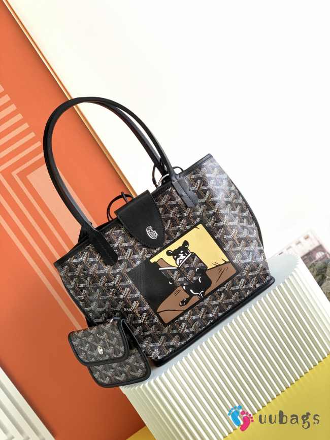 Goyard mini tote bag in black 20x20x10cm - 1