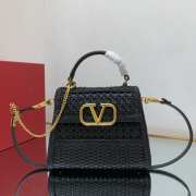 Valentino tote bag with golden buckle in black 22x17x9cm - 1