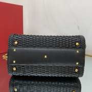 Valentino tote bag with golden buckle in black 22x17x9cm - 4