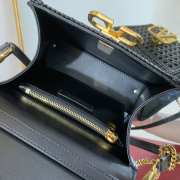 Valentino tote bag with golden buckle in black 22x17x9cm - 3