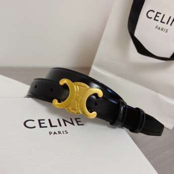 Celine logo belt in black width 2.5cm