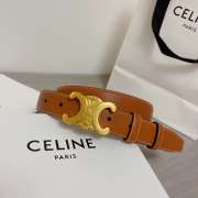 Celine logo belt in brown width 2.5cm - 1