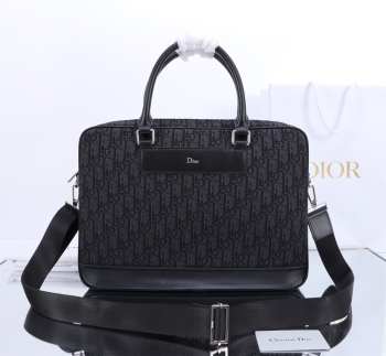 Dior notebook oblique bag in black 40x28x7cm 