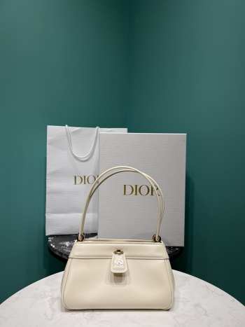 Dior Key Bag Calfskin In Beige 22x12x12cm