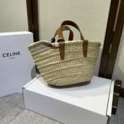 Celine Brown Triomphe Classic Panier In Palm 19x20x10cm - 5