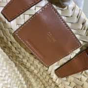 Celine Brown Triomphe Classic Panier In Palm 19x20x10cm - 4