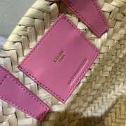 Celine Pink Triomphe Classic Panier In Palm 19x20x10cm - 5