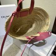 Celine Pink Triomphe Classic Panier In Palm 19x20x10cm - 4