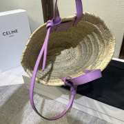 Celine Purple Triomphe Classic Panier In Palm 19x20x10cm - 4