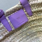 Celine Purple Triomphe Classic Panier In Palm 19x20x10cm - 3