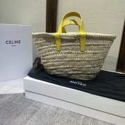 Celine Yellow Triomphe Classic Panier In Palm 19x20x10cm - 4