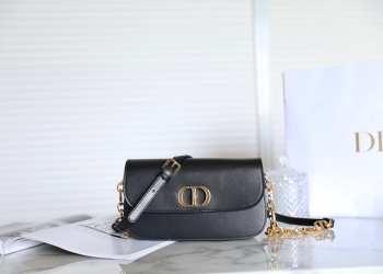 Dior 30 Montaigne Avenue In Black 22.5x12.5x6.5cm