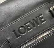 Loewe Debossed leather backpack in black 40x20x50cm - 3