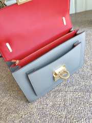 Ferragamo Gancini bag in blue 24.5x7x15.5cm - 3