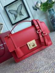 Ferragamo Gancini bag in red 24.5x7x15.5cm - 6