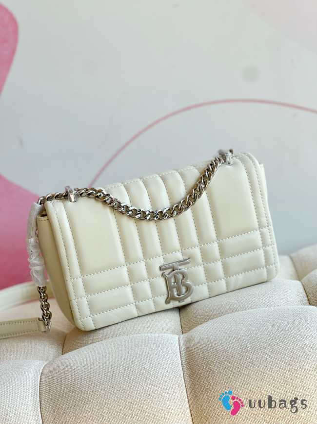 Burberry small lola crossbody bag in white 23x6x13cm - 1