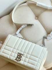 Burberry small lola crossbody bag in white 23x6x13cm - 4