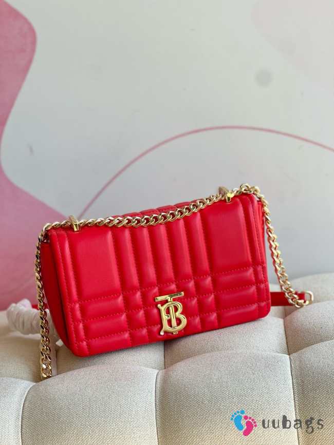 Burberry small lola crossbody bag in red 23x6x13cm - 1