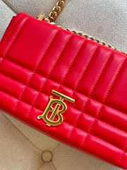 Burberry small lola crossbody bag in red 23x6x13cm - 4