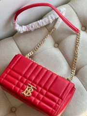 Burberry small lola crossbody bag in red 23x6x13cm - 2