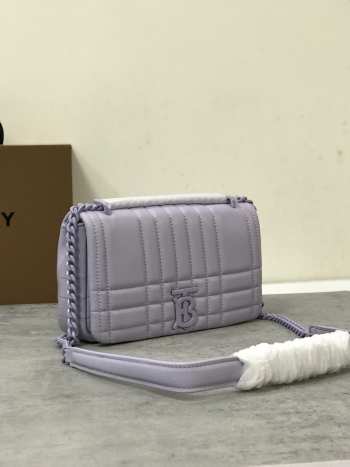 Burberry small lola crossbody bag in purple 23x6x13cm