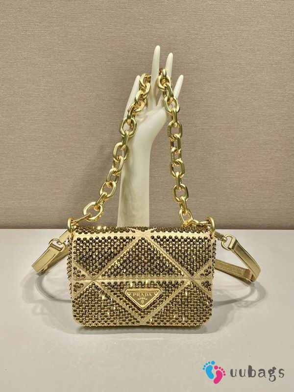 Prada handbag new gold 17x11.5x6.5cm - 1