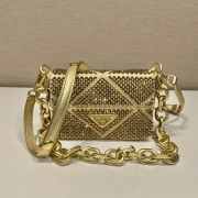 Prada handbag new gold 17x11.5x6.5cm - 6