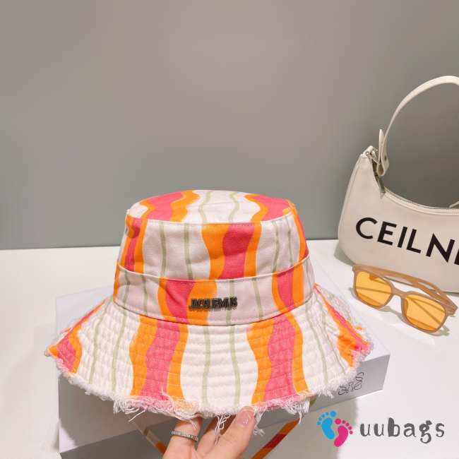 Jacquemus Hat In Pink & Orange H001 - 1