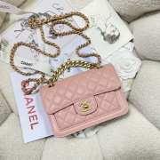 Chanel small shoulder bag in pink 14x19x6cm - 1