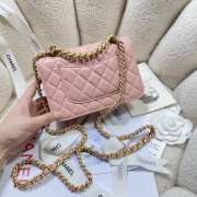 Chanel small shoulder bag in pink 14x19x6cm - 6