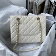 Chanel shopping bag in white 28x24x10cm - 4