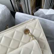 Chanel shopping bag in white 28x24x10cm - 3