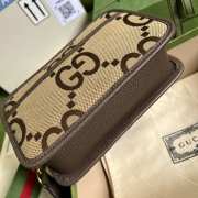 Gucci jumbo GG mini bag in brown 22.5x14x7cm - 4