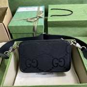 Gucci jumbo GG mini bag in black 22.5x14x7cm - 5