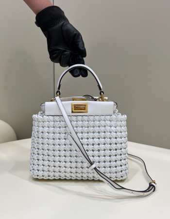 Fendi Peekaboo In White 23cm