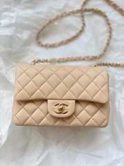 Chanel flap bag in orange with gold buckle 20cm - 1