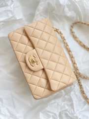 Chanel flap bag in orange with gold buckle 20cm - 6