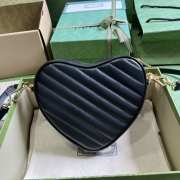 Gucci G mini heart-shaped bag in black 20x17.5x6.5cm - 4