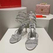 Rene Caovilla Chandelier High Heels In Silver - 1