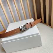 Loewe belt in brown with silver buckle width 2cm - 1